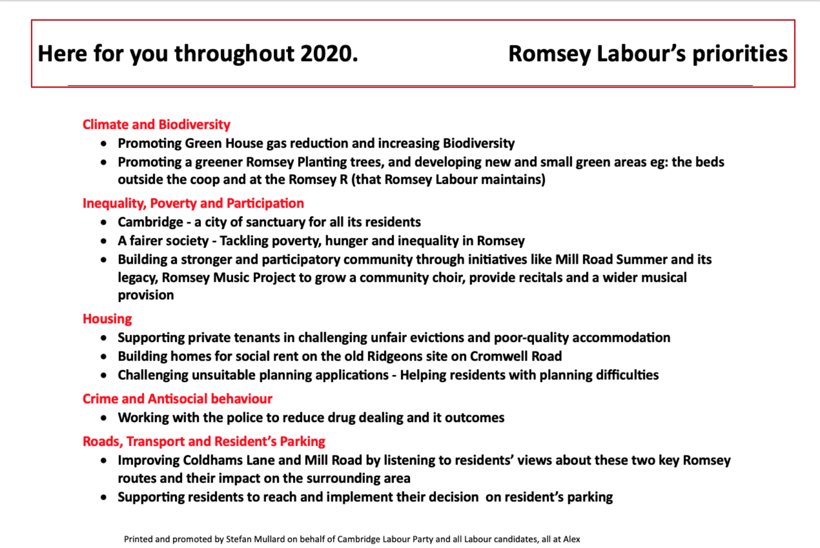 our plan