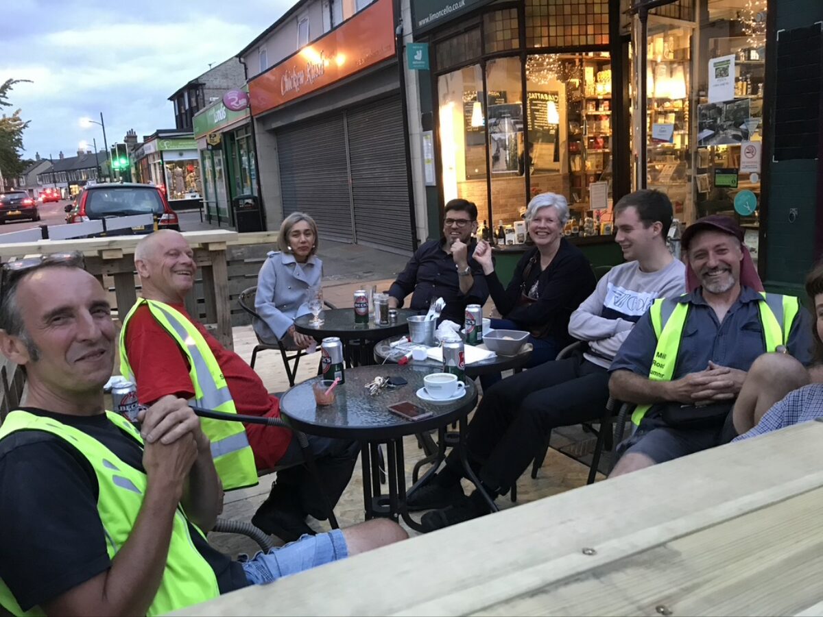 Piero and the team that helped to build the parklet