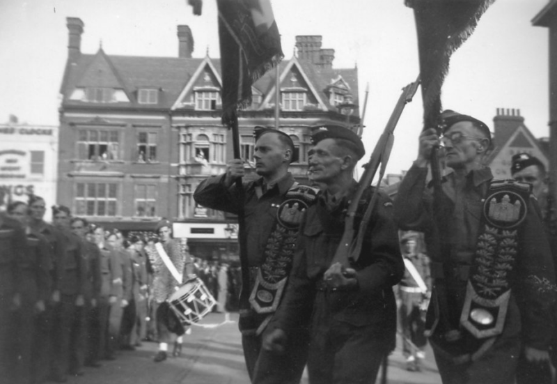 Soldiers in Cambridge Market Square