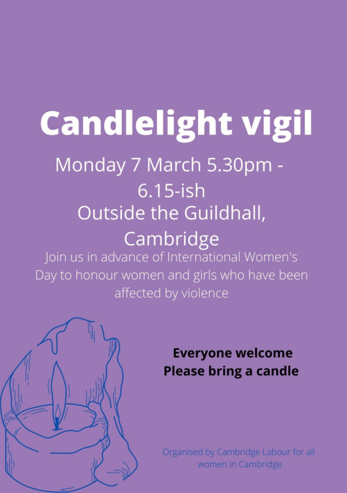 Candlelight vigil poster